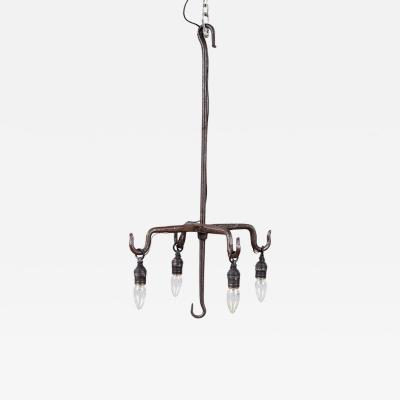 Wrought Iron Hanging Hook Chandelier