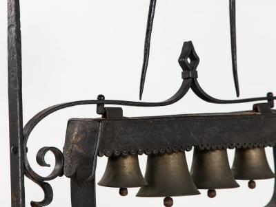Wrought Iron Latten Bell Stand Three Tier English Late 19th C 