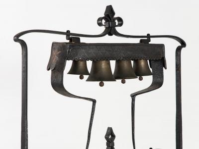Wrought Iron Latten Bell Stand Three Tier English Late 19th C 