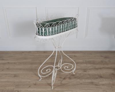 Wrought Iron Planter with Scrollwork Stand 20th Century