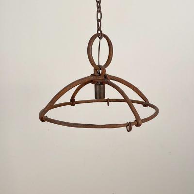Wrought Iron Rack Chandelier Spain Circa 18 19th Century