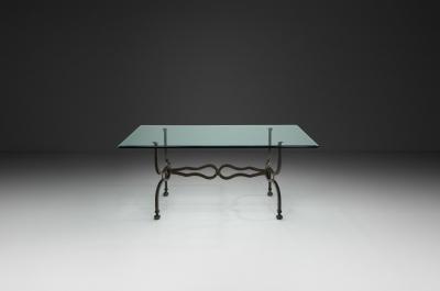 Wrought Iron Savonarola Dining Table Italy 1960s