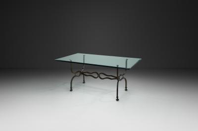 Wrought Iron Savonarola Dining Table Italy 1960s