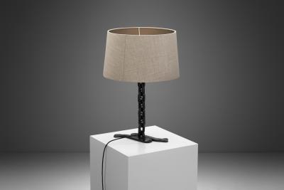 Wrought Iron Table Lamp with Chain Links France 1960s