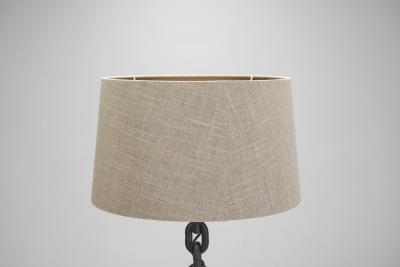 Wrought Iron Table Lamp with Chain Links France 1960s