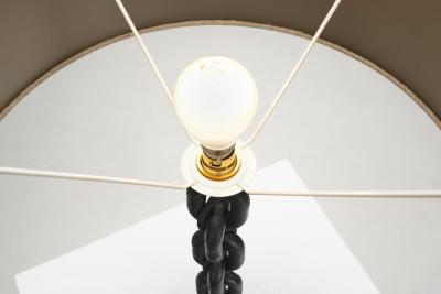 Wrought Iron Table Lamp with Chain Links France 1960s