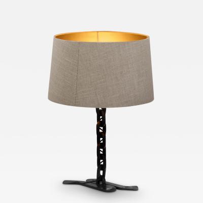 Wrought Iron Table Lamp with Chain Links France 1960s