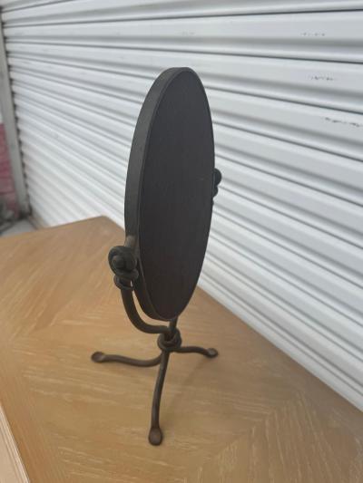 Wrought Iron Tripod Base Cheval Style Mirror