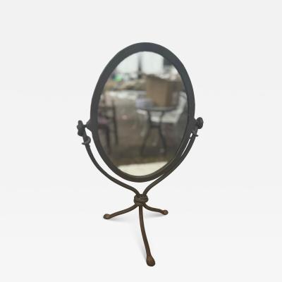 Wrought Iron Tripod Base Cheval Style Mirror