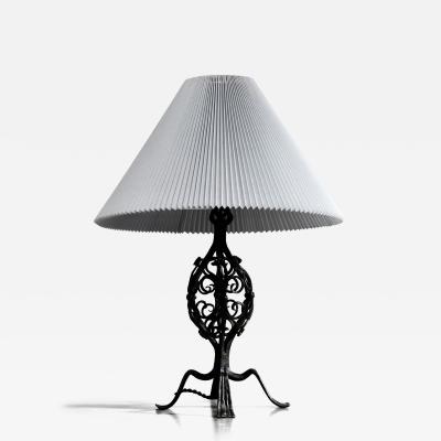 Wrought iron Austrian table lamp
