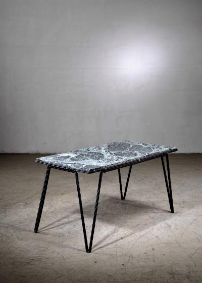 Wrought iron coffee table