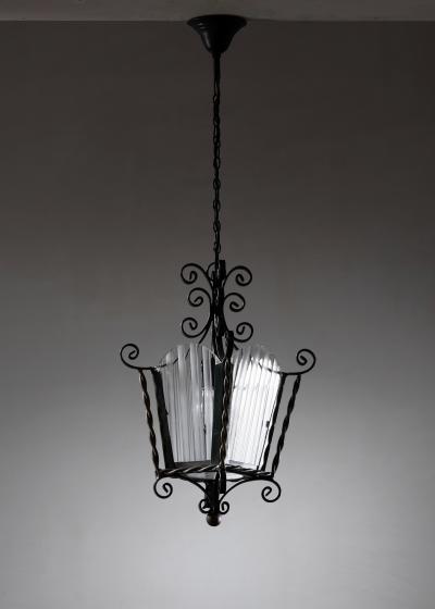 Wrought iron lantern pendant