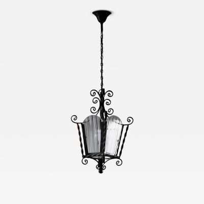 Wrought iron lantern pendant