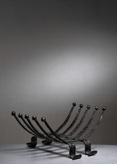 Wrought iron log holder