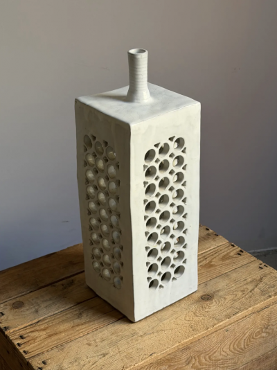 Wye Pottery Pierced Ceramic Vase England 1960s