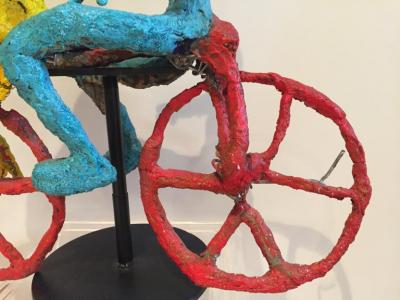 Wyona Diskin Wyona Diskin Couple Riding a Bicycle Large Sculpture
