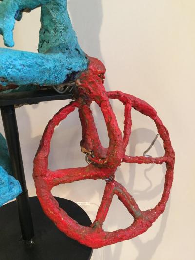 Wyona Diskin Wyona Diskin Couple Riding a Bicycle Large Sculpture