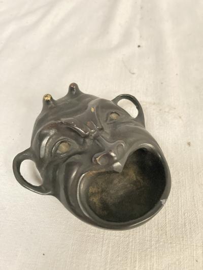 XIX Century bronze mask ashtray