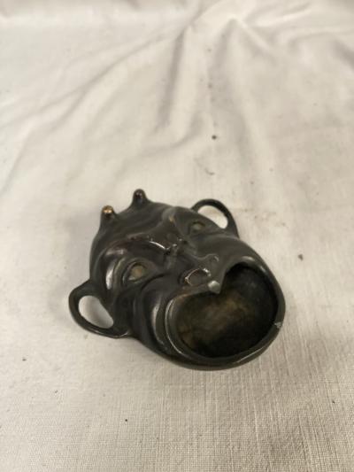 XIX Century bronze mask ashtray