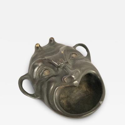 XIX Century bronze mask ashtray