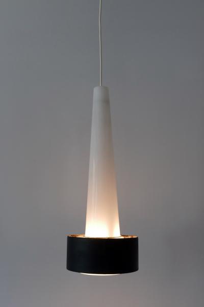 XL Mid Century Lucite Metal Church Pendant Lamp or Hanging Light Germany 1960s