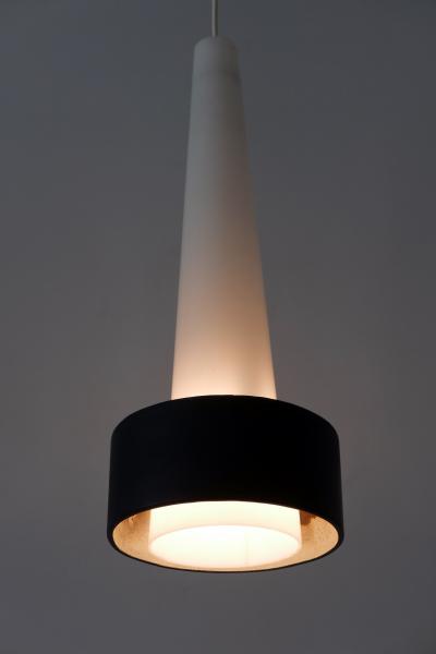 XL Mid Century Lucite Metal Church Pendant Lamp or Hanging Light Germany 1960s