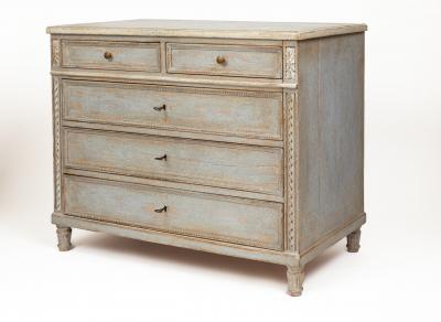 XX Century Neoclassical French Painted Chest