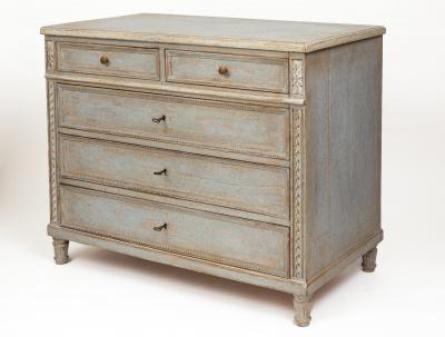XX Century Neoclassical French Painted Chest