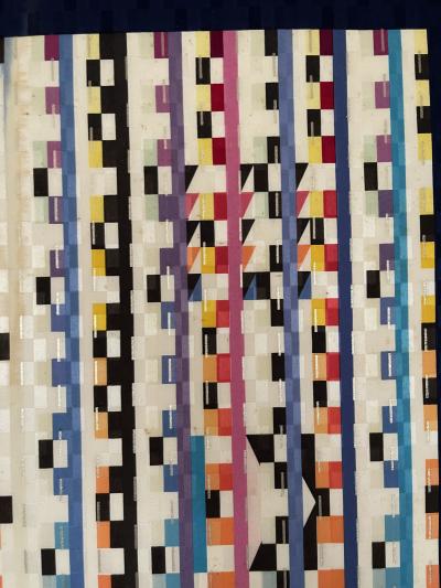 Yaacov Agam 1981 Silk tapestry by Yaacov Agam
