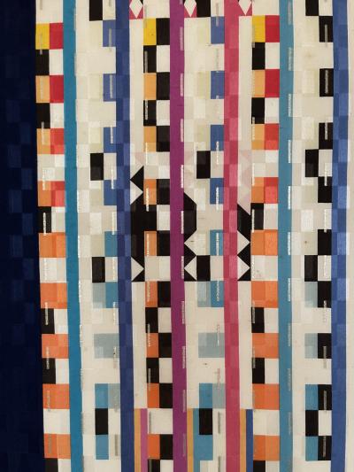 Yaacov Agam 1981 Silk tapestry by Yaacov Agam