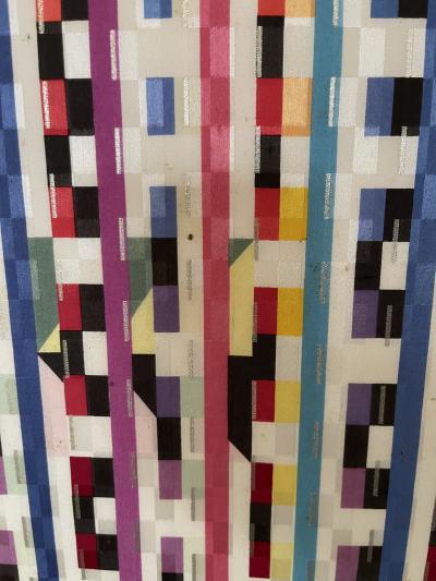 Yaacov Agam 1981 Silk tapestry by Yaacov Agam