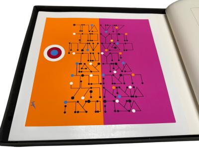 Yaacov Agam RARE YAACOV AGAM SIGNED BOOK OF PASSOVER WITH OVER 58 COLORFUL SERIGRAPHS