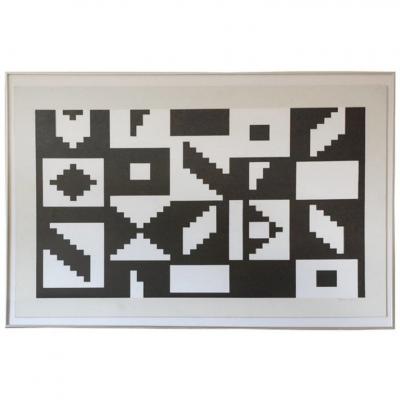 Yaacov Agam Signed and Numbered Yaacov Agam Lithograph Colors of Love