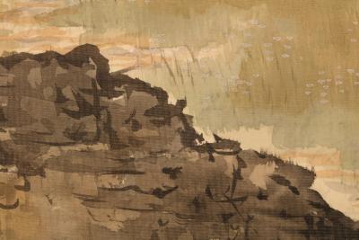 Yamamoto Shunkyo Oncoming Rain in a Mountain Valley 1920s