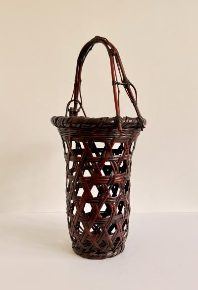 Yamashita Kochikusai Japanese Bamboo Basket Ikebana by Yamashita Kochikusai