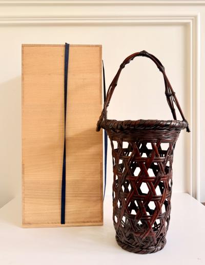 Yamashita Kochikusai Japanese Bamboo Basket Ikebana by Yamashita Kochikusai