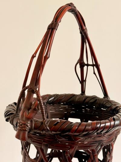 Yamashita Kochikusai Japanese Bamboo Basket Ikebana by Yamashita Kochikusai