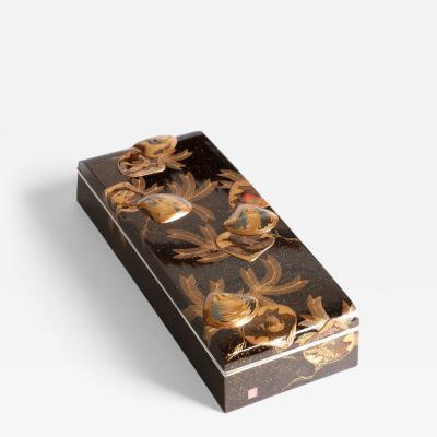 Yamazaki Mush Gold Lacquer Box with Shells 2007