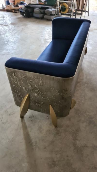 Yann Dessauvages Blue Sofa by Yann Dessauvages