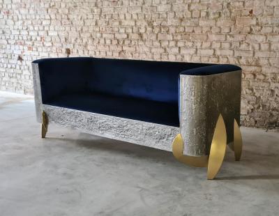 Yann Dessauvages Blue Sofa by Yann Dessauvages
