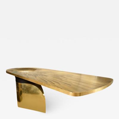 Yann Dessauvages The Vortex Malachite Desk by Yann Dessauvages