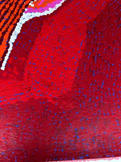 Yannima Tommy Watson Large Aboriginal Painting Wati Kutjara by Yannima Tommy Watson