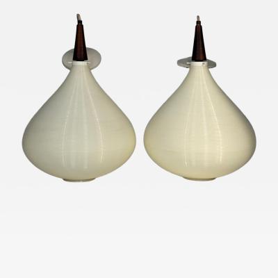 Yasha Heifetz Pair of pendant lights by Yasha Heifetz for The Heifetz Company c 1950s