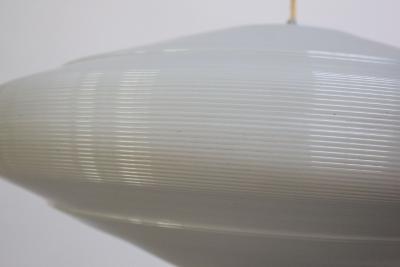 Yasha Heifetz Single Mid Century Modern Spun Plastic Rotaflex Pendant Lamp by Yasha Heifetz
