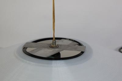 Yasha Heifetz Single Mid Century Modern Spun Plastic Rotaflex Pendant Lamp by Yasha Heifetz