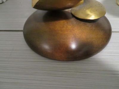 Yasha Heifetz Unusual Pair of Brass Abstract Heifetz Lamps Mid Century Modern