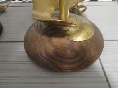 Yasha Heifetz Unusual Pair of Brass Abstract Heifetz Lamps Mid Century Modern