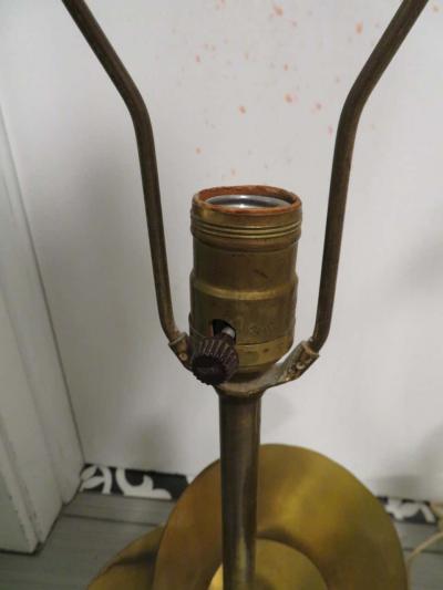 Yasha Heifetz Unusual Pair of Brass Abstract Heifetz Lamps Mid Century Modern