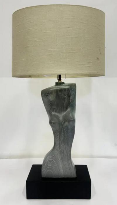 Yasha Heifetz Yasha Heifetz Mid century Sculptural Nude Torso Table Lamp in Cerused Wood