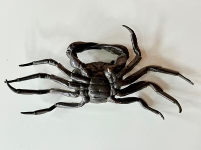 Yasunosuke VI Ryubundo Japanese Bronze Articulated Crab Okimono Meiji by Yasunosuke Ryubundo VI